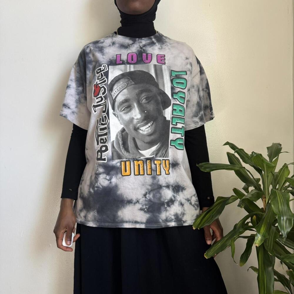 Rare Poetic Justice x Tupac Tie-Dye Graphic Tee size 1X